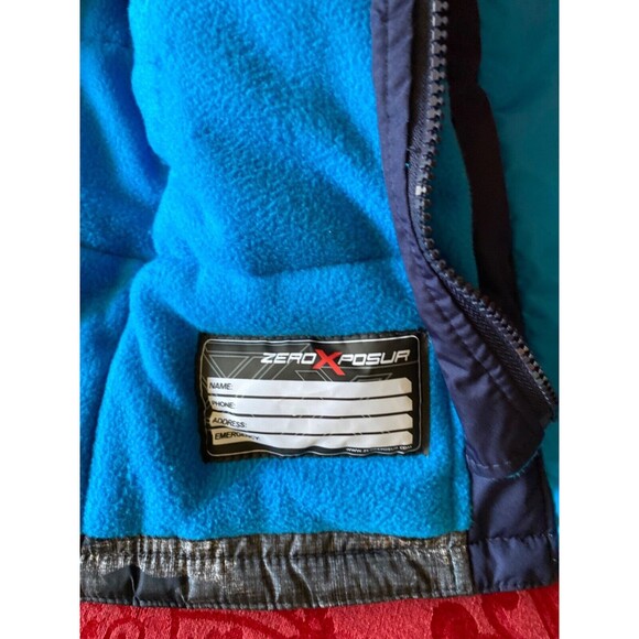 zero exposure child's boys? parka blue camo 3T - Picture 6 of 9